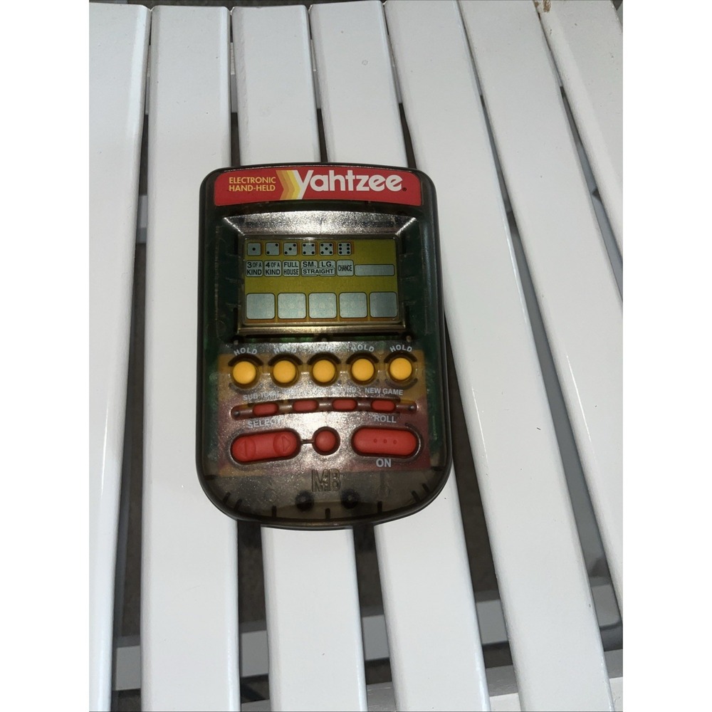 Vintage 1995 Yahtzee Electronic Hand held Game Milton Bradley TESTED